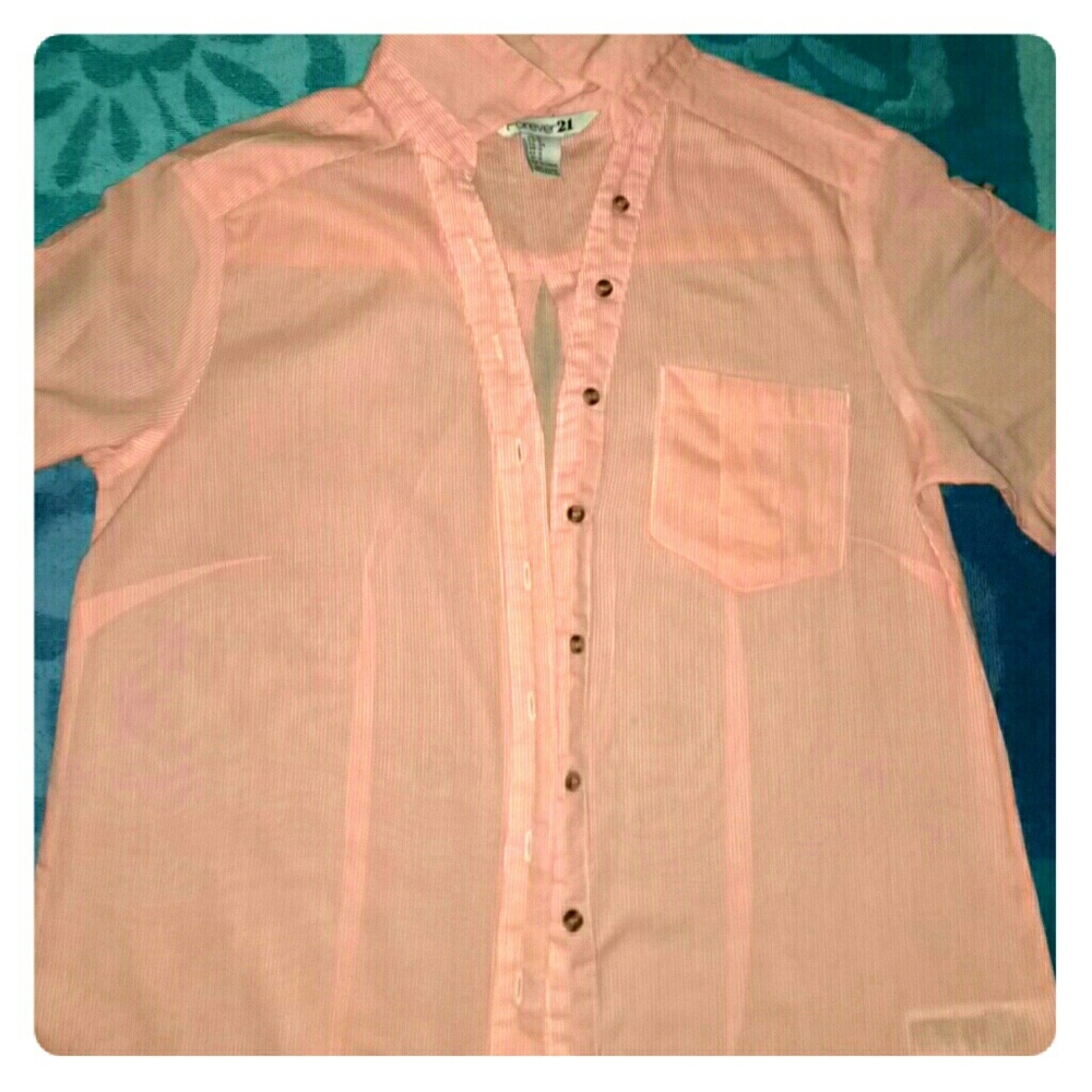 FOREVER  21 ORANGE SHIRT